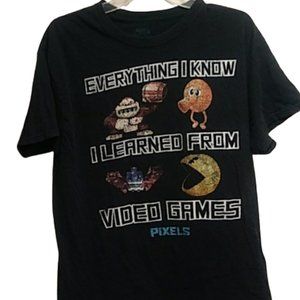 Pixels Video Games T Shirt Size Large